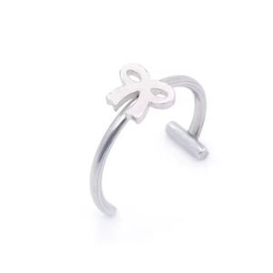Fake Lip Ring With Bow Design
